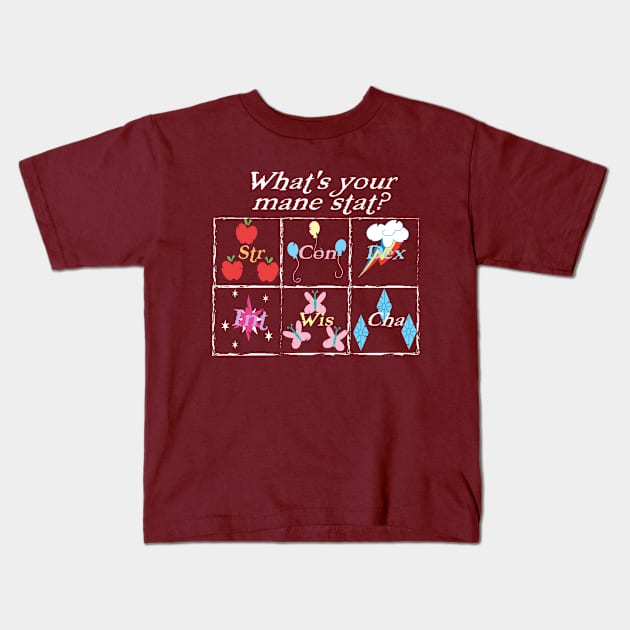 Mane Stat Kids T-Shirt by kired25